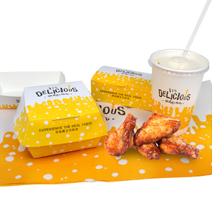 Wholesale Disposable Food Grade Boxes Mini Clamshell Take Away Packaging Boxes For Waffle Hamburger