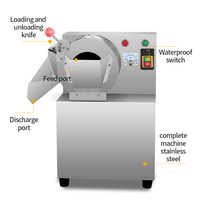 Machine à broyer et à hacher automatique pour aliments, idéale pour les hôtels, pour la préparation de purées de pommes de terre, de piments, de gingembre, d'ail, de fruits frais et de légumes.
