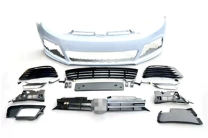 Kit carrosserie très demandé pour <span class=keywords><strong>Volkswagen</strong></span> Golf 6, mise à niveau style R20 avec pare-chocs avant, lèvre arrière, jupes latérales, grilles – Kits complets - Product Image 2