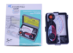 KYORITSU เครื่องทดสอบความต่อเนื่องของฉนวน,เครื่องทดสอบฉนวนแบบอะนาล็อกแรงดันไฟฟ้า3132A V/250V/500V Earth <span class=keywords><strong>Tester</strong></span> ปี1000 - Product Image 6