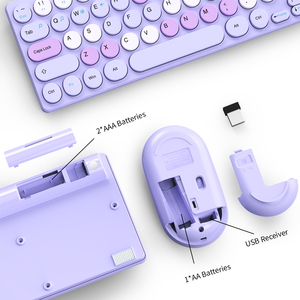 <span class=keywords><strong>Clavier</strong></span> et <span class=keywords><strong>souris</strong></span> <span class=keywords><strong>gamer</strong></span> sans fil Slim 61 touches, combo <span class=keywords><strong>clavier</strong></span> mécanique rétroéclairé RGB pour ordinateur PC portable - Product Image 4