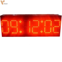 Reloj de Pared Digital para Exteriores con Dígitos de 7 Segmentos, Pantalla LED Grande de Temperatura