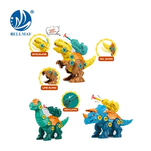 Bemay 장난감 STEM 지능형 분해 공룡 팀 어린이를위한 DIY 교육 장난감