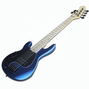<span class=keywords><strong>Basse</strong></span> électrique bleue métallique à <span class=keywords><strong>6</strong></span> <span class=keywords><strong>cordes</strong></span> pour <span class=keywords><strong>gaucher</strong></span> avec touche en érable - Product Image 1