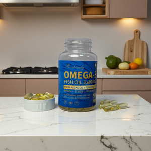 Complément alimentaire <span class=keywords><strong>en</strong></span> gélules d'oméga-3 <span class=keywords><strong>de</strong></span> l'Alaska, pour l'industrie animale, fabriqué par des fabricants <span class=keywords><strong>de</strong></span> produits pour animaux <span class=keywords><strong>de</strong></span> compagnie, à base d'<span class=keywords><strong>huile</strong></span> <span class=keywords><strong>de</strong></span> <span class=keywords><strong>poisson</strong></span> d'oméga-3, d'<span class=keywords><strong>huile</strong></span> <span class=keywords><strong>de</strong></span> lin et d'algues - Product Image 1