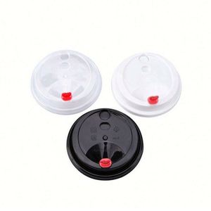 Couvercles de gobelets en plastique PP transparents, noirs, blancs, rouges, en forme de cœur, de 90 mm, 95 mm, 98 mm, avec couvercle pour paille, usage industriel, anti-fuite, qualité alimentaire, pour café - Product Image 2
