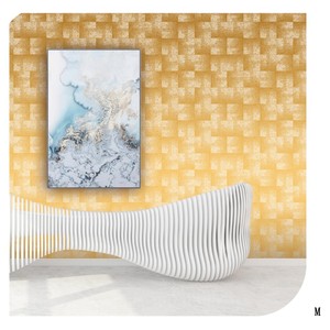 Nuevos diseños modernos 3d papel tapiz metálico para decoración del hogar, rollos de papel tapiz dorado para interiores en exist - Product Image 1