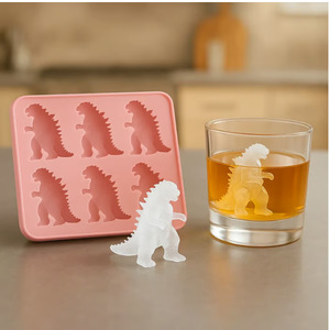 Godzilla Thân Thiện Với Môi Dùng Một Lần Cube <span class=keywords><strong>Ice</strong></span> Khuôn Tái Sử Dụng Cấp Thực Phẩm Silicone Cho Whiskey Làm Biểu Tượng Tùy Chỉnh Bóng Hình <span class=keywords><strong>Ice</strong></span> Ball - Product Image 2