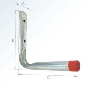 Galvanized Steel L Shape Wall Mount Storage <b>Hook</b> Heavy Duty Garage Warehouse Pipe <b>Tool</b> Hanger - Product Image 1