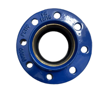 PE/HDPE/pvc管用LEEBOO DN100 PN10球墨铸铁圆形DI快速释放联轴器和约束法兰适配器