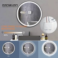 Interruptor Táctil con Sensor de Espejo Integrado AC110V 220V 12V 3A, Doble Botón, LED de Uno o Dos Colores, con Función de Atenuación, para Conectar a la Placa Antivaho