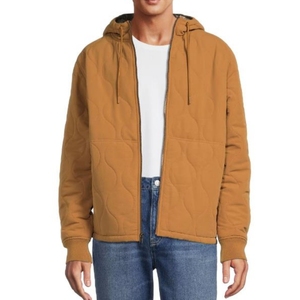 Chaqueta Acolchada Clásica con Patrón Acolchado para Hombre, Chaqueta Acolchada de Algodón Grueso y Cálido con Capucha, Personalizada al por Mayor, de Tela de Poliéster - Product Image 4