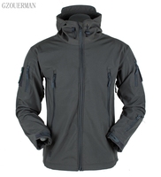 Nouvelle Mode Homme Manteau Extérieur d'Hiver Chaud Coupe-Vent Imperméable Respirant à Poches avec Doublure Polaire et Manches Longues