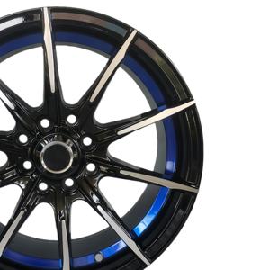 Jantes en alliage concave noir brillant 4 trous <span class=keywords><strong>5</strong></span> goujons 14-15 pouces <span class=keywords><strong>5</strong></span>*114.3/<span class=keywords><strong>110</strong></span> 35mm ET Nouveau JUWA Multi-rayons Ajustement universel - Product Image 6