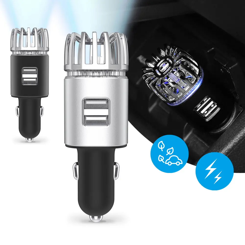 Ionkini Nieuwe Generatie Mini Plug In Car Charger Auto Luchtreinigers Anion Negatieve Ion Luchtreiniger Ionisator Auto Luchtreiniger