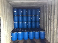 Fût à Gueule Ouverte 60 L en Plastique Bleu, Tonneau HDPE 30L/120L/200L pour Emballage et Eau, Motif Rond, 48 Gallons