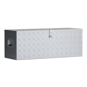 Caja de Herramientas de Aluminio 43.5x15.2x15.7 Pulgadas, Duradera, Impermeable, para Almacenamiento en Garaje - Product Image 1