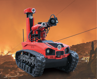Peralatan Robot Pemadam Kebakaran Guoxing RXR-MC80BD Jarak Kendali Jauh 1000m Kendaraan Pemadam Kebakaran Aliran Air Besar
