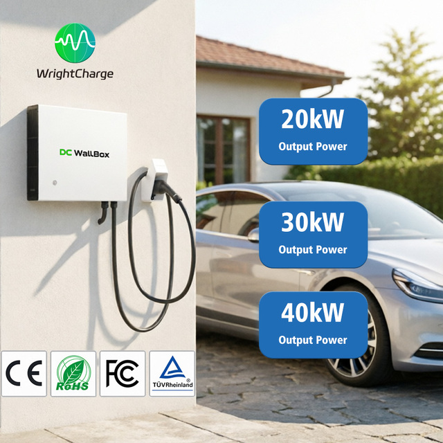 New DC Fast Charger 40KW 380V Input 200-1000V Commercial Smart EVSE Indoor Wall CCS1 CCS2 CHAdeMO GBT NACS WrightCharge GB