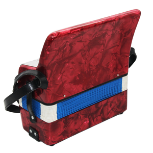 <span class=keywords><strong>Mini</strong></span> petit <span class=keywords><strong>accordéon</strong></span> professionnel de haute qualité rouge bleu vert 8 basses 17 touches pour débutant - Product Image 5