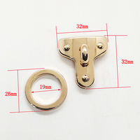 Fermoir rond en alliage de zinc doré de haute qualité de 32 mm pour accessoires de quincaillerie de sacs à main pour femmes