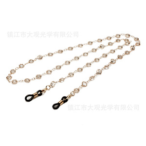 Tuile blanche dentelle conception masque lanière lunettes sangle support <span class=keywords><strong>pour</strong></span> écouteurs collier Anti-perte chaîne de lunettes en métal - Product Image 5