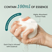 LAIKOU Lot de tampons tonifiants anti-acné à l'arbre à thé 100ml 40 tampons Acide salicylique Acide lactique Hamamélis Acide hyaluronique 4D Vitamine B5