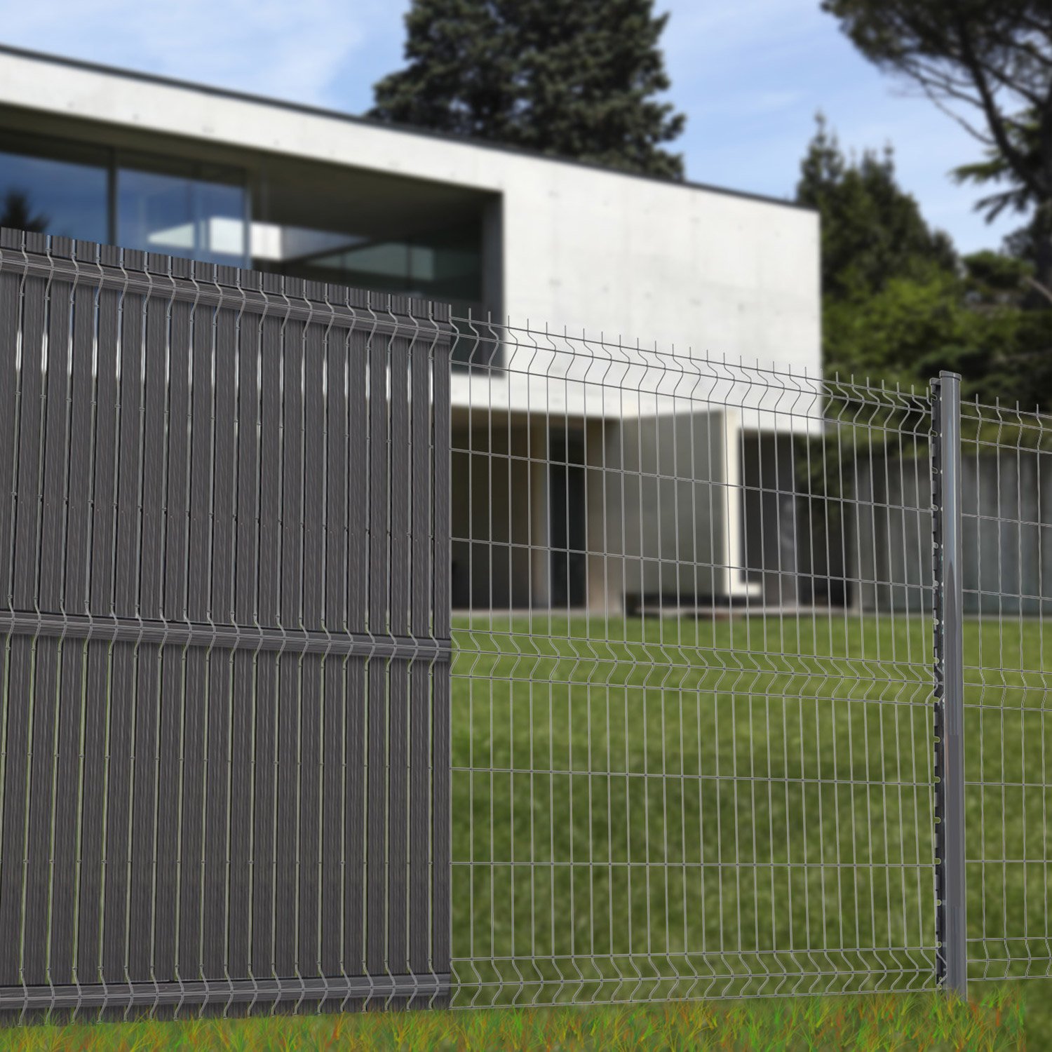 Защитный ПВХ УФ брезент с 3D покрытием, сварной проволочный забор, жесткая панель для европейского рынка