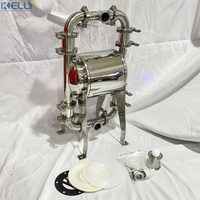 Pompe à membrane pneumatique en acier inoxydable de qualité alimentaire 304 316L Pompe de transfert de liquide sanitaire pour pâte
