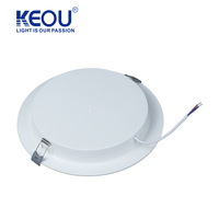 KEOU Panneau lumineux LED d'intérieur rond et carré en plastique 5W 7W 12W 16W 22W, vente chaude