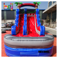 Château gonflable commercial Heyhail en PVC de qualité supérieure, 4,27 m, avec toboggan aquatique et zone de saut, couleur personnalisable