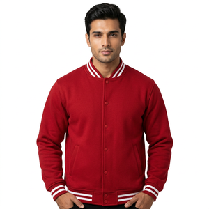Veste universitaire en laine pour homme, col montant, sur mesure, vente en gros - Product Image 1