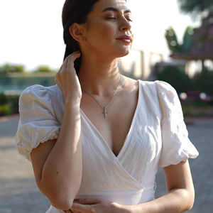 Collier en diamant symbole de l'éternité romantique, bijoux en or pour femmes, cadeau de luxe pour fiançailles, mariage, anniversaire, tendance - Product Image 4