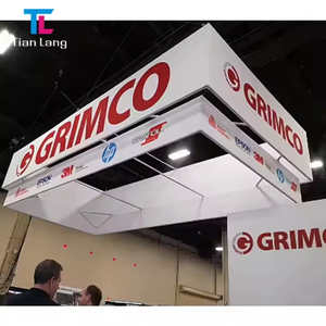 Exhibición de feria comercial Marco de aluminio Impresión de doble cara Cartel de techo Letreros colgantes - Product Image 2