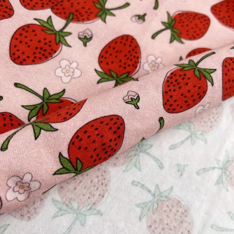 Hot Selling In US Organic Cotton Custom Printing Spandex Stretchy Fabric Clothes For Pregnant Dress Shirt Baby Product