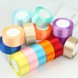 Nine-Colored <b>Ribbon</b> Satin <b>Ribbon</b> Roll 4Cm Solid Color Woven Diy Craft Gift Box Tie Clothing Accessories - Product Image 1