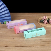 Boîte à macarons de luxe pour dragées de mariage, emballage chocolat, 4/5 compartiments, style tiroir, boîte cadeau en papier avec fenêtre transparente