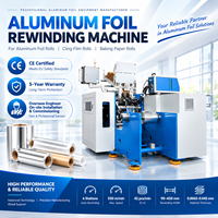 Machine de rembobinage automatique de film aluminium haute efficacité, équipement de rembobinage de film étirable pour usage domestique, directement de l'usine