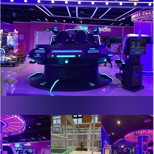 Simulateur de réalité virtuelle 9D UFO à 360 degrés, <span class=keywords><strong>chaise</strong></span> de jeu 5 places, machine de cinéma VR intérieur pour parcs de trampolines - Product Image 3