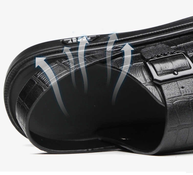 Men Leather Sandals Summer Casual Holiday Shoes Outdoor Beach Walking Footwear