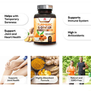 مكمل الكركمين مع الكركم والزنجبيل العضوي، 95% من مركبات الكركمين، مع الفلفل الأسود الحيوي للامتصاص الأفضل، خالٍ من المواد المعدلة وراثياً - Product Image 2