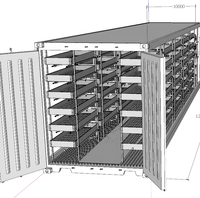 Ferme en conteneurs, usine de plantes, agriculture verticale hydroponique, serres, système de contrôle intelligent, fourrage, laitue