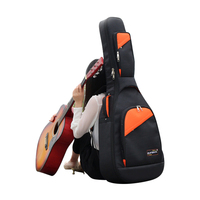 Sac à dos imperméable épaissi en Oxford 600D, style sacoche de transport pour guitare folk/acoustique de 41/42 pouces, résistant aux rayures