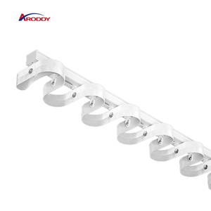 ARODDY <span class=keywords><strong>Tringle</strong></span> à rideaux droite en métal durable avec rail à clips ondulés 100 % personnalisable pour bureau - Product Image 1