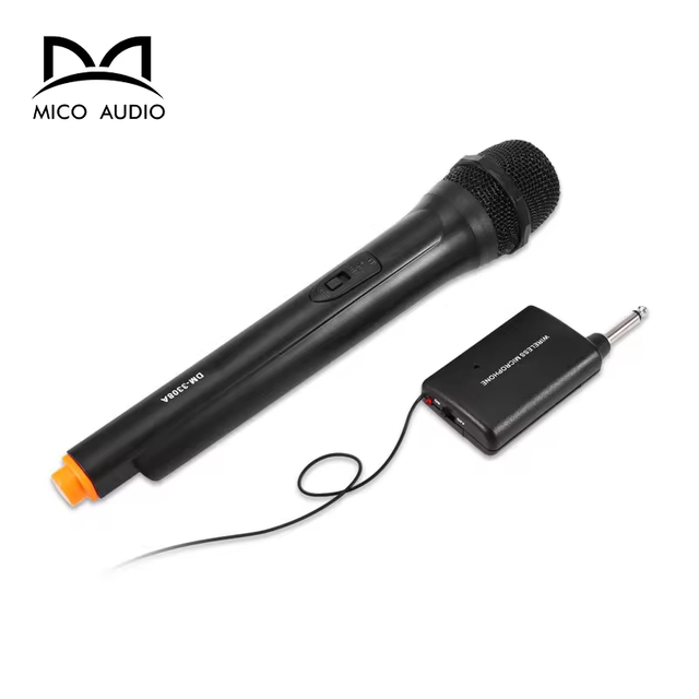 Best Professional Dynamic VHF Wireless Microphone Handheld Cordless Noise Cancelling Lightweight Plastic Karaoke Church