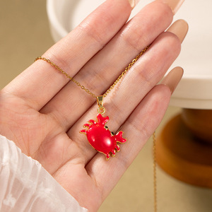 Creative Ocean Animal Fish Pendant Necklace Fashion Cute Stainless Steel <strong>Crab</strong> Necklace for Women Beach <strong>Jewelry</strong> - Product Image 5