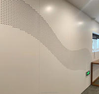 Panneau mural décoratif en aluminium perforé avec un motif de trous carrés modernes pour le revêtement de façade extérieur et intérieur