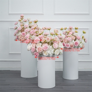 Artificial Silk Pink aisle flower Luxury High Quality Flower Balls Wedding Party Ceremony Decorations - Product Image 2