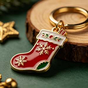 Porte-clés promotionnel de Noël en métal, en alliage de zinc, pour les campagnes de vacances et les projets de sensibilisation à la marque - Product Image 2