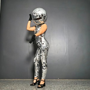Mono de espejo Sexy Party Girl Women Menstage Show Nightclub <span class=keywords><strong>GOGO</strong></span> Party Costume - Product Image 5